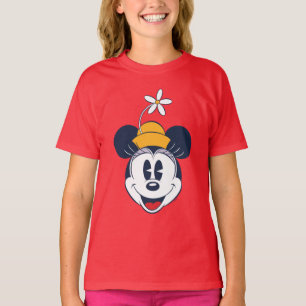 T-shirt Minnie Mouse Chapeau de Fleur Amusant