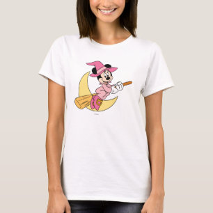 T-shirt Minnie Mouse chevauchant un balai de sorcière