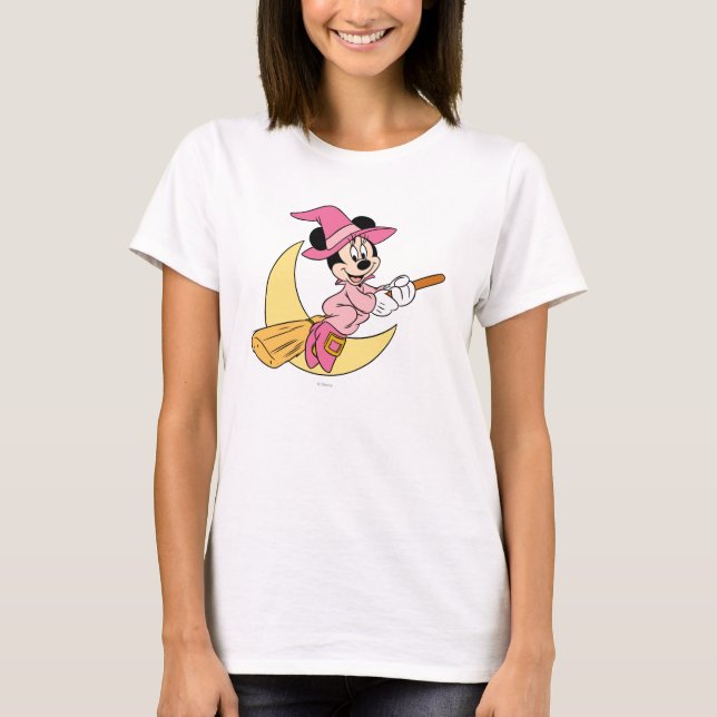 T-shirt Minnie Mouse équitation Sorcière Salle (Devant)