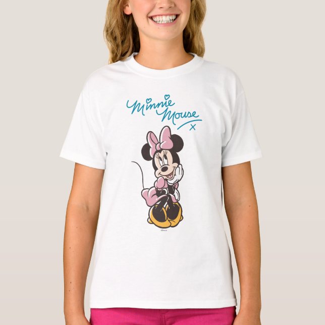 T-shirt Minnie Mouse joueuse Rêverie à pois (Devant)
