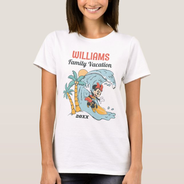 T-shirt Minnie Mouse | Summer Beach Vacances en famille (Devant)