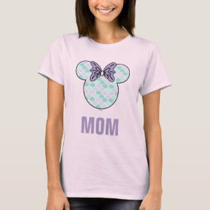 T-shirt Minnie Mouse   Turquoise et mauve sirène Anniversa