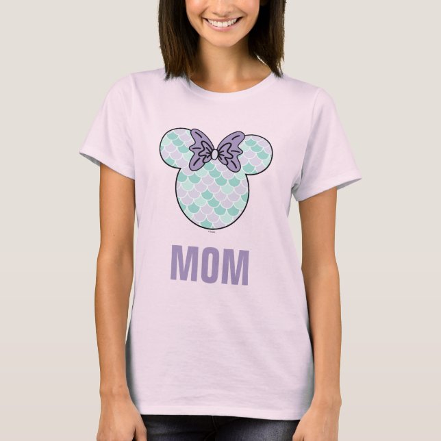 T-shirt Minnie Mouse | Turquoise et mauve sirène Anniversa (Devant)