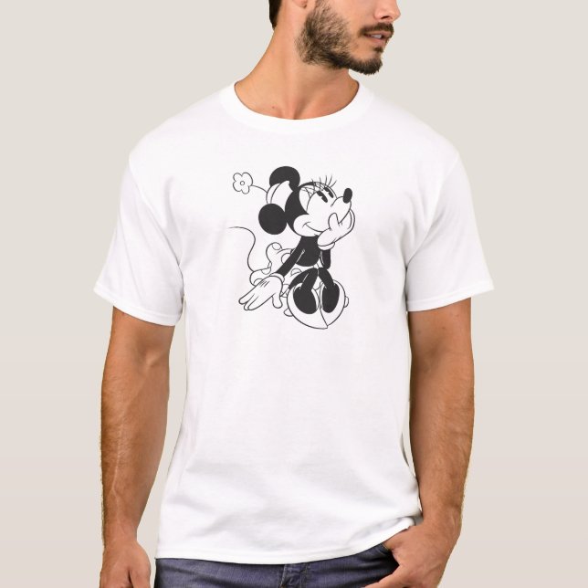T-shirt Minnie noire et blanche (Devant)