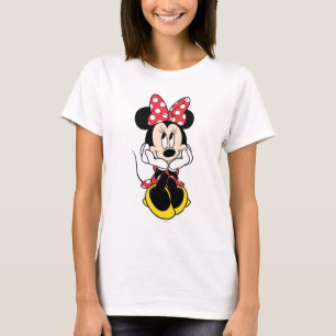 T-shirt Minnie rouge Tête dans les mains