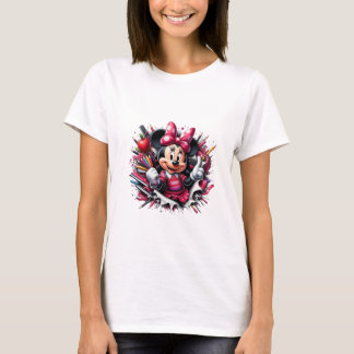 T-shirt Minnie Souris Art Retour à l'école Imprimer