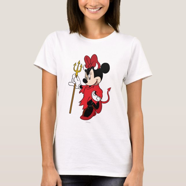T-shirt Minnie Souris en costume diable (Devant)