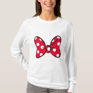 T-shirt Minnie tendance Nœud à pois rouges