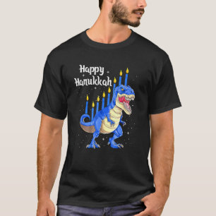 T-shirt Minorasaurus Rex Dinosaur Chanukkah Heureux Hanouk