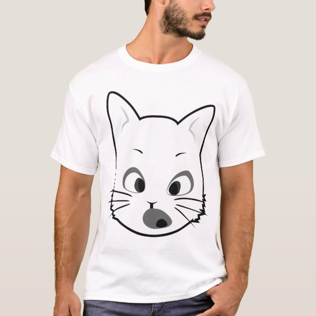 T-shirt minou étonné (Devant)