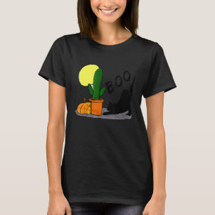 T-shirt Minou visage de chat noir Bouh Halloween