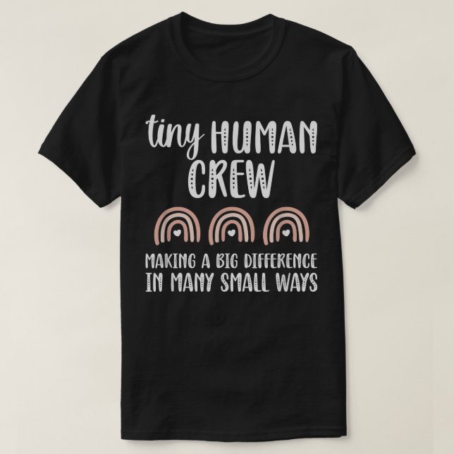 T-shirt Minuscule équipage humain Équipage de soins infirm (Design devant)