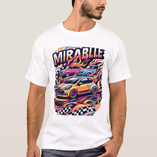 T-shirt Mirable Racing Cars Tee - Flames vibrantes Graphis
