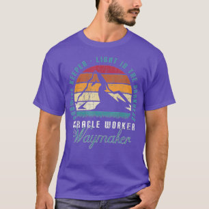 T-shirt Miracle Worker Waymaker Retro Mountain Religieux C
