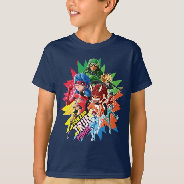 T-shirt Miraculeux Montrez Vos Véritables Pouvoirs (Devant)