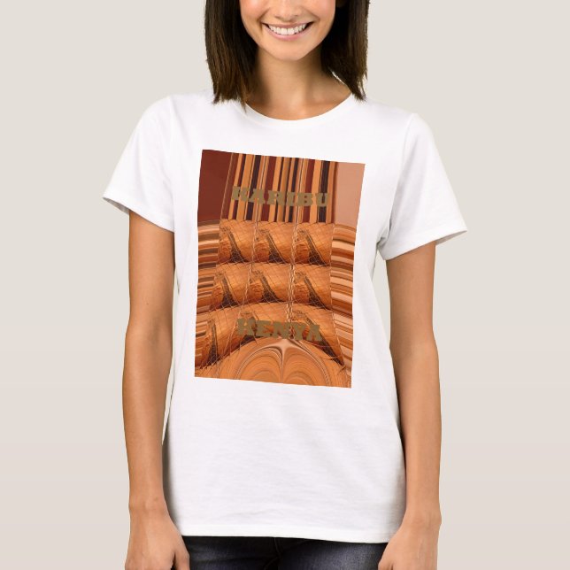 T-shirt Miroir africain traditionnel : Girafe tissée (Devant)