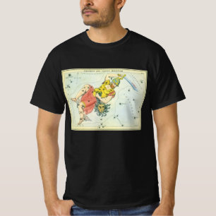 T-shirt Miroir d'Urania, Carte céleste d'astronomie vintag