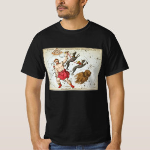 T-shirt Miroir d'Urania, Carte céleste d'astronomie vintag