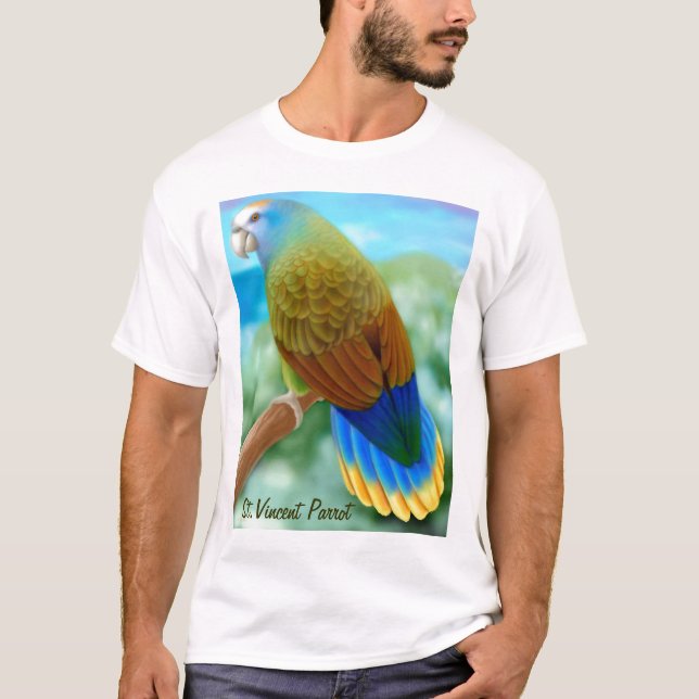 T-shirt mis en danger de perroquet du Saint (Devant)