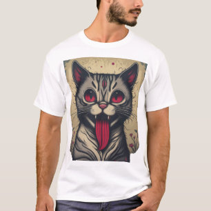 T-shirt Mischievous Meow : Une culture pop Vintage Tee de