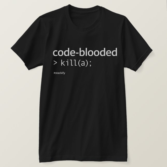 T-shirt mise à mort de code-blooded (a) ; (Design devant)