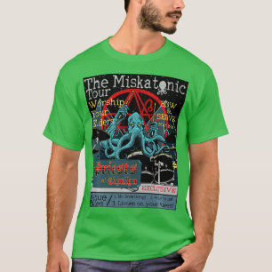 T-shirt Miskatonic notre Cthulhu Drummer Rock Concert Horr