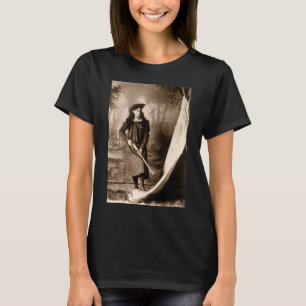 T-shirt Miss Annie Oakley avec pistolet, Portrait photo Vi