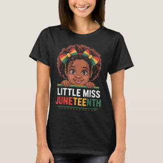T-shirt Miss Juneteenth Freedom Black American African Gir