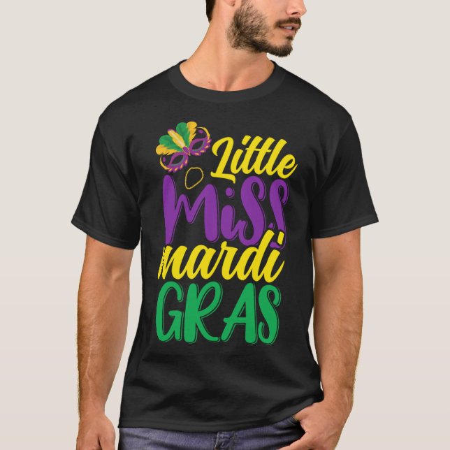 T-shirt Miss Mardi Gras 2023 Mignonnes perles Masque Femme (Devant)
