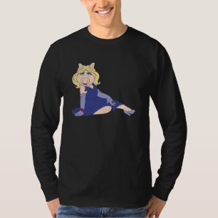T-shirt Miss Piggy en robe violette
