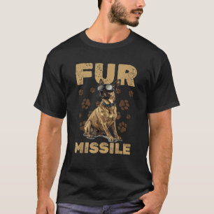 T-shirt Missile de fourrure de race de chien Malinois belg