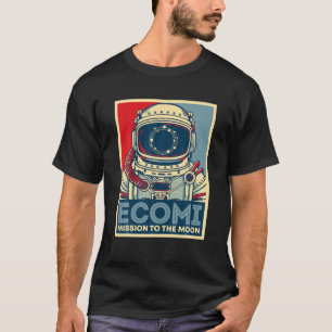 T-shirt Mission Ecomi À L'Astronaut Lune OMI Crypto