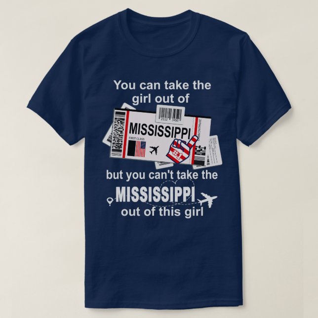 T-shirt Mississippi Boarding PassMississippi (Design devant)