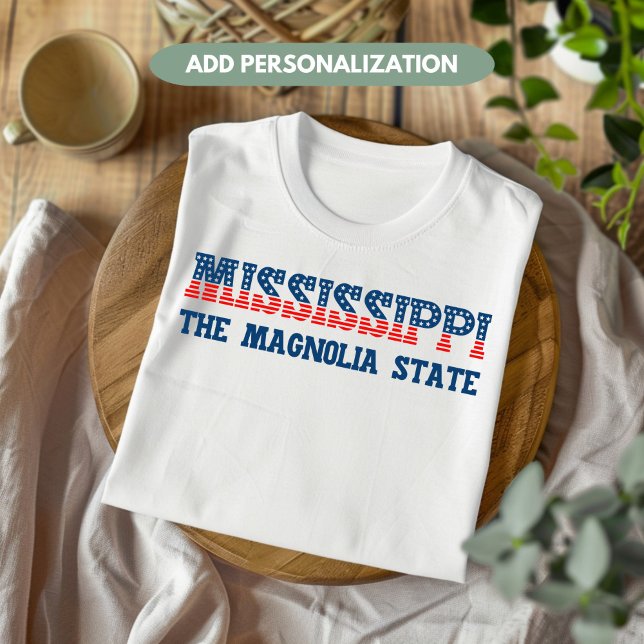 T-shirt Mississippi Patriotique L'État Magnolia Personnali (Créateur téléchargé)
