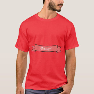 T-shirt Mississippi Ruban Étiquette rose Oversized