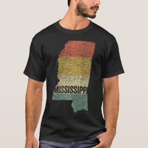 T-shirt Mississippi Vintage Retro Sunset carte en état de 