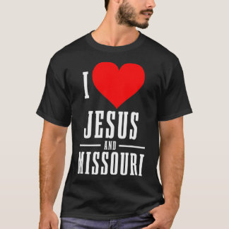 T-shirt Missouri I Love Jesus Et Missouri Christian