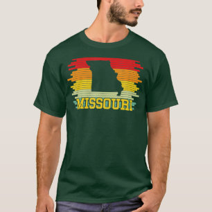 T-shirt Missouri Retro Vintage Sunset US State Missouri Si