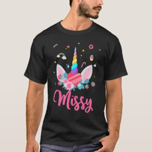 T-shirt Missy Of The Birthday Girl Unicorn Thème Magique U