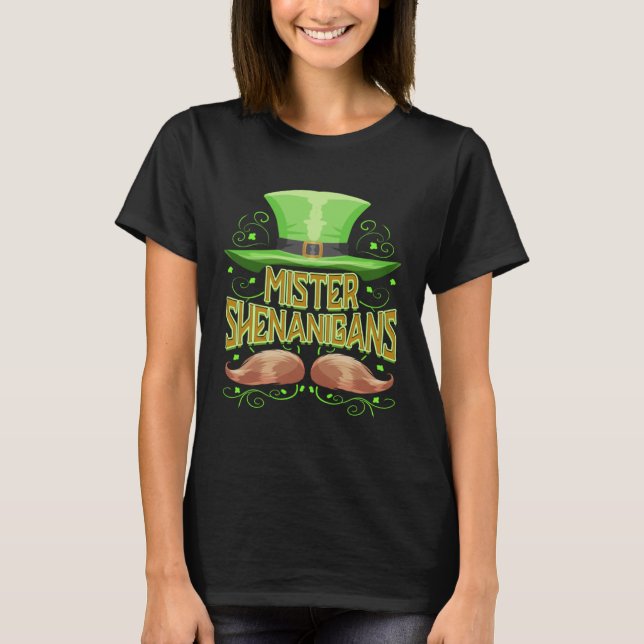 T-shirt Mister Shenanigans St Patricks Day Irish Party (Devant)