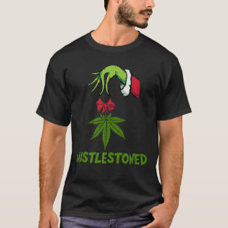 T-shirt Mistlestoned-420-Cannabis-Mistlestoned-Christmas-2