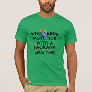 T-shirt mistletoe avec le paquet chemise de noël drôle