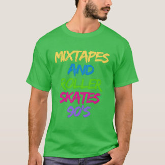 T-shirt Mitape et patins à roulettes garçon des années 90