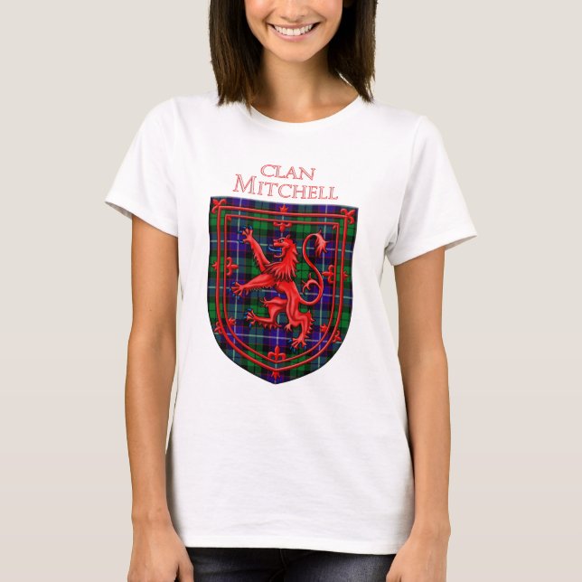 T-shirt Mitchell Tartan Scottish Plaid Lion Rampant (Devant)