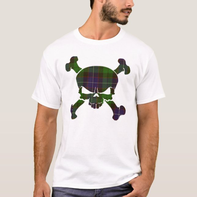 T-shirt Mitchell Tartan Skull Pas de bannière (Devant)