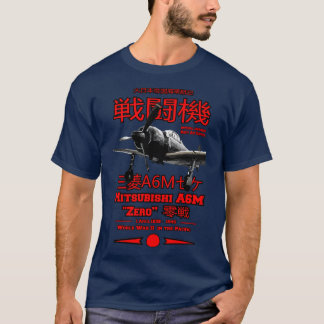 T-shirt Mitsubishi A6M Zero A6M Avion de chasse