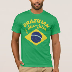 T-shirt MIXED MARTIAL ART de kanji de drapeau du Brésil de