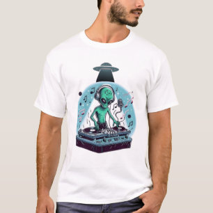 T-shirt "Mixeur de musique extraterrestrial DJ Alien"