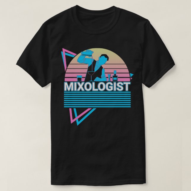 T-shirt Mixologiste Mixologie Bartender Bartending Cocktai (Design devant)