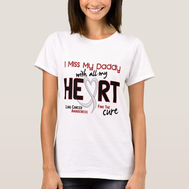 T-shirt Mlle My Daddy du cancer de poumon I (Devant)